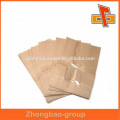 Bolsa de papel marrón al por mayor de China con la ventana y la cremallera para la semilla herbaria / de la flor